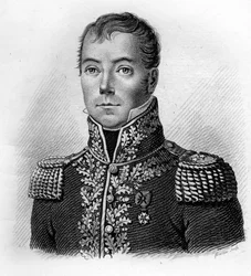 Generaal Jean Pierre BECHÉ. 1770-1814. in Portraits des Généraux Français. Gegraveerd door Ambroise Tardieu in 1818. Stella Collectie