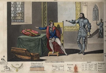 Lodewijk XI (1423-1483) wordt gevangen gehouden in Peronne, en vanuit zijn appartement kan hij de toren zien waar Karel III stierf na 6 jaar gevangenschap. Hij herwon zijn vrijheid pas na te zweren op het Kruis van Karel de Grote dat hij trouw zou blijven 