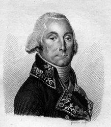 Portret van Olivier Macoux Rivaud de la Raffiniere (1766-1839). Generaal en baron van het keizerrijk. in “Portretten van de Franse generaals na de overwinningen en veroveringen van de Fransen”. Gegraveerd door Ambroise Tardieu in 1818. Stella Collectie