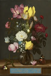 Boeket Bloemen in een Glazen Vaas, 1621