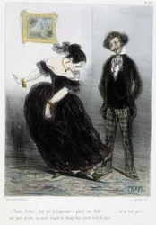 Karikatuur - in "Madeleines" door Cham, ca. 1870-1880