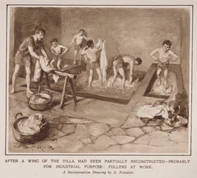 Fullers aan het werk, uit een artikel getiteld 