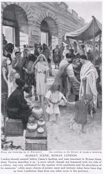 Romeins markttafereel, Londen, illustratie uit 