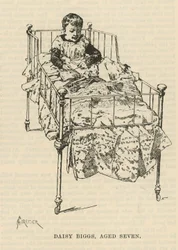 Het West End Ziekenhuis voor Verlamming en Epilepsie, Welbeck Street, Londen: Daisy Biggs, zeven jaar oud