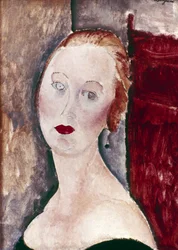 Een blonde vrouw. Portret van Germaine Survage, 1918