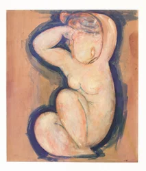 Kariatide, circa 1914 (olieverf op karton)
