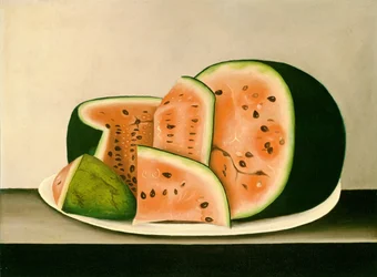 Watermeloen op een Bord
