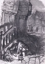 Opsporing van een brandstichter, illustratie uit Cassells Geschiedenis van de Verenigde Staten uitgegeven door Cassell, Petter & Galpin, ca. 1900 (litho)