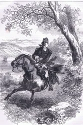 Ontsnapping van Benedict Arnold, illustratie uit Cassells Geschiedenis van de Verenigde Staten uitgegeven door Cassell, Petter & Galpin, c.1900