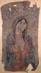 Schildering van een Madonna, Pueblo-indiaan