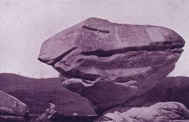 Balanced Rock, nabij Pittsfield, Massachusetts