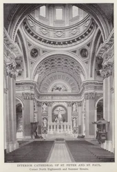 Philadelphia: Interieur kathedraal van St. Peter en St. Paul, hoek North Eighteenth en Summer Streets