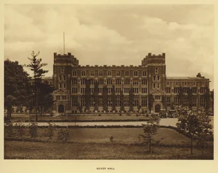 Princeton Universiteit: Guyot Hall (zwart-wit foto)