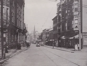 Providence, Rhode Island: Westminster Street East vanaf de kathedraal
