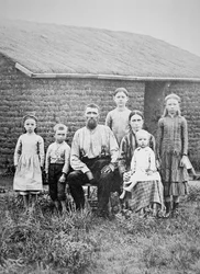 Amerikaanse pioniersfamilie, ca. 1870