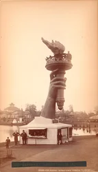 Hand en fakkel van het Vrijheidsbeeld, ca. 1876