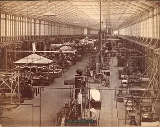 Machinehal, South Avenue, Internationale Eeuwfeestausstelling van Philadelphia, 1876
