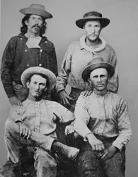 Pony Express-ruiters, ca. 1860