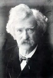 Portret van Mark Twain (1835 - 1910)