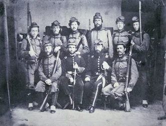 De Charleston Zouave Cadetten van het Confederale Leger