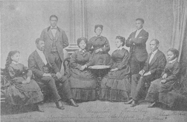 De originele Jubilee Singers, ca. 1870s