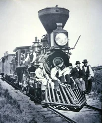 Arbeiders op de Chicago, Milwaukee & St Paul Railway Company, ca. 1875