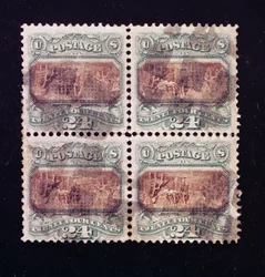 24-Cent ondertekening van de Onafhankelijkheidsverklaring blok van vier, 1869