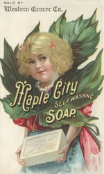 Advertentie voor Maple City Self Washing Soap, c.1880