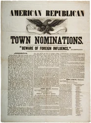Amerikaanse Republikeinse Stadsnominaties: Pas op voor buitenlandse invloed, ca. 1845