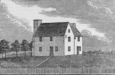 Oud huis in Guilford, Connecticut, uit 