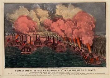 Bombardement van Island Number Ten in de Mississippi River