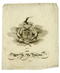 Boekplaat van William Axtell De Peyster (1793-1856), c.1840