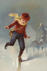 Jongen schaatst