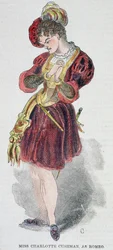 Charlotte Cushman (1816-76) in kostuum als Romeo, 1851