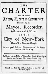 Handvest van de stad New York, 1719