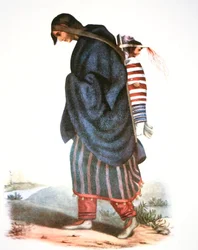 Chippewa moeder en baby, c.1821