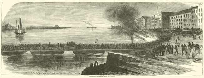 Confederaten evacueren Savannah, december 1864