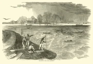 Crevasse aan de Beneden-Mississippi, 1862