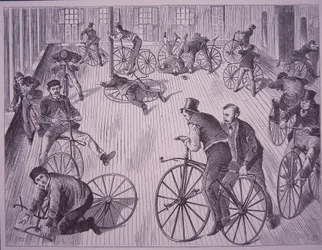 Fietsschool (velocipede), New York, VS