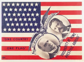 Verkiezingsposter voor de Amerikaanse presidentsverkiezingen van 1900
