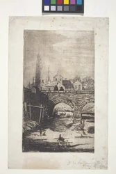 Figuren op brug