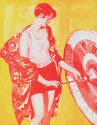 Flapper in een Badpak