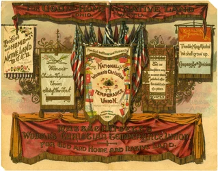 Voor God en Huis en Vaderland... Vrouwen Christelijke Matigheidsunie, Strijdvlaggen van het Witte Lint Leger, 1885