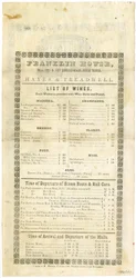Franklin House Wijnlijst voor 23 mei 1844, 1844
