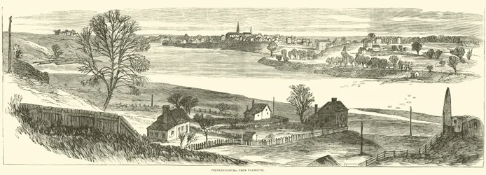 Fredericksburg, vanuit Falmouth, november 1862