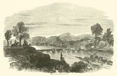 Generaal Banks steekt de Cane River over, april 1864