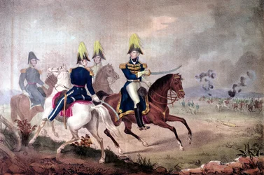 Generaal William Henry Harrison (1773-1841) & staf bij de Slag aan de Thames in 1813