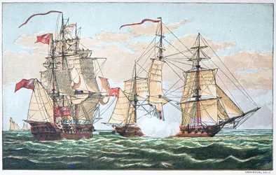 HMS Shannon vs de Amerikaanse Chesapeake in 1813 tijdens de Oorlog van 1812