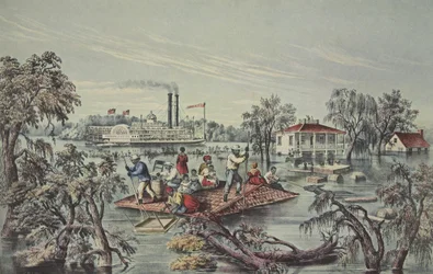 Hoog water in de Mississippi