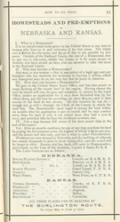 Homesteads en Pre-Empties, 1872